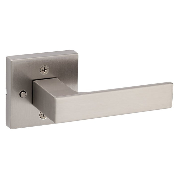 Kwikset Signature, Singapore 730SAL SQT 15 Bed/Bath Door Handle, Contemporary Design, Lever Handle, Satin Nickel