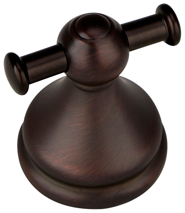 Boston Harbor L5053-50-10-3L Double Robe Hook, 2-Hook, Zinc, Oil-Rubbed Bronze, Wall Mounting