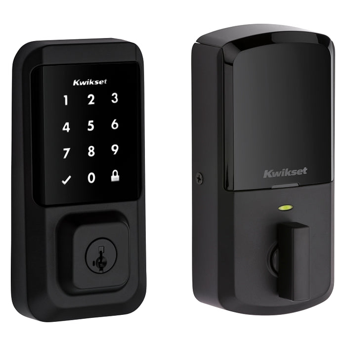 Kwikset Halo Series 939 WIFI TSCR 514 Electronic Deadbolt, Matte Black, Residential, AAA Grade, Zinc, Keypad Included