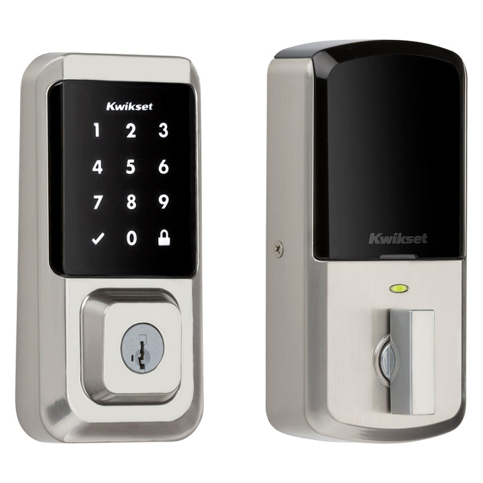 Kwikset Halo Series 939 WIFI TSCR 15 Electronic Deadbolt, Satin Nickel, Residential, AAA Grade, Zinc, Keypad Included