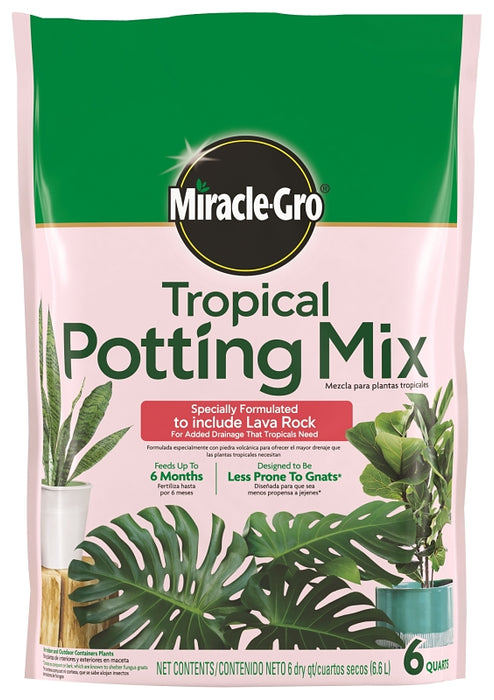 Miracle-Gro 71276430 Tropical Potting Mix, 6 qt Bag