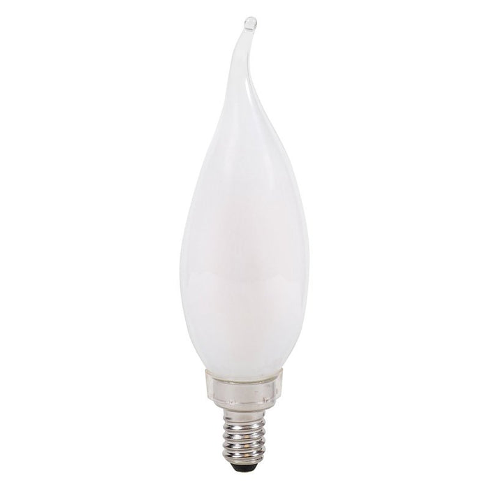 Sylvania TruWave Series 42083 LED Bulb, Bent Tip Lamp, 60 W Equivalent, Candelabra E12 Lamp Base, Dimmable, Frosted