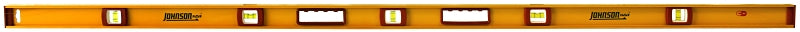 Johnson 1234-7800 I-Beam Level, 78 in L, 5-Vial, Magnetic, Aluminum, Yellow