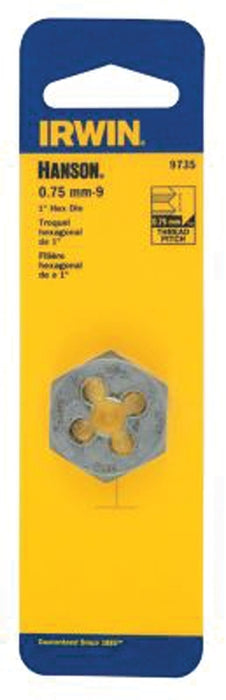 Irwin 9733 Metric Die, M8-1 Thread, Fine Thread, Right Hand Thread, HCS