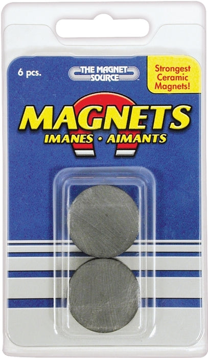 Magnet Source 07004 Magnetic Disc, 1 in Dia, Charcoal Gray