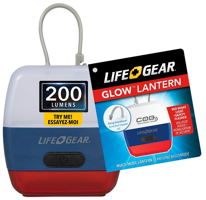 LifeGear Glow Mini Series 41-3879 Multi-Function Lantern, Alkaline Battery, Clear