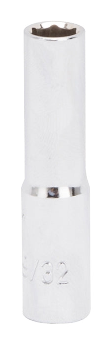 Vulcan MT6486070 Drive Socket, 9/32 in Socket, 1/4 in Drive, 6-Point, Chrome Vanadium Steel, Chrome