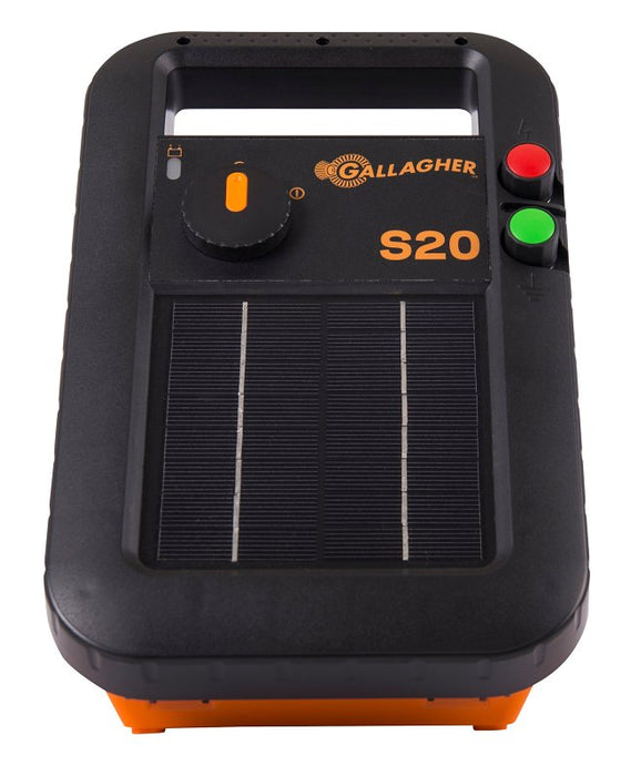 Gallagher G341424 Solar Fence Energizer, Rechargeable Battery, 14 acre (Typical), 40 acre (Clean) Fence Distance