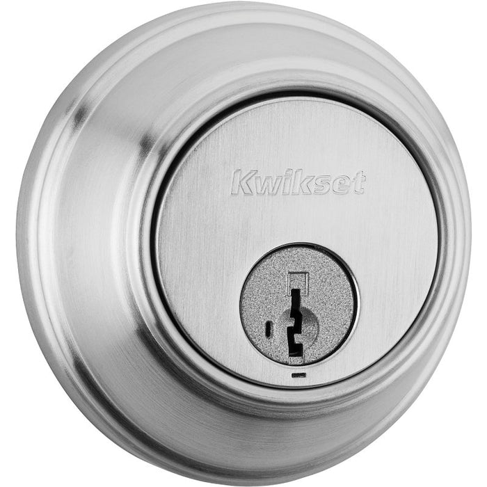 Kwikset 817 26D SMT RCAL UL Deadbolt, 2 Grade, Keyed Key, Zinc, Satin Chrome, 2-3/8 to 2-3/4 in Backset, KW1 Keyway