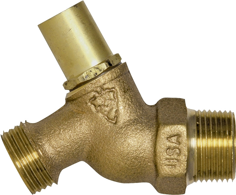 Arrowhead Brass 351LSLF Hose Bibb, 3/4 x 3/4 in Connection, MIP x Hose, 8 to 9 gpm, 125 psi Pressure, Brass Body, Rough