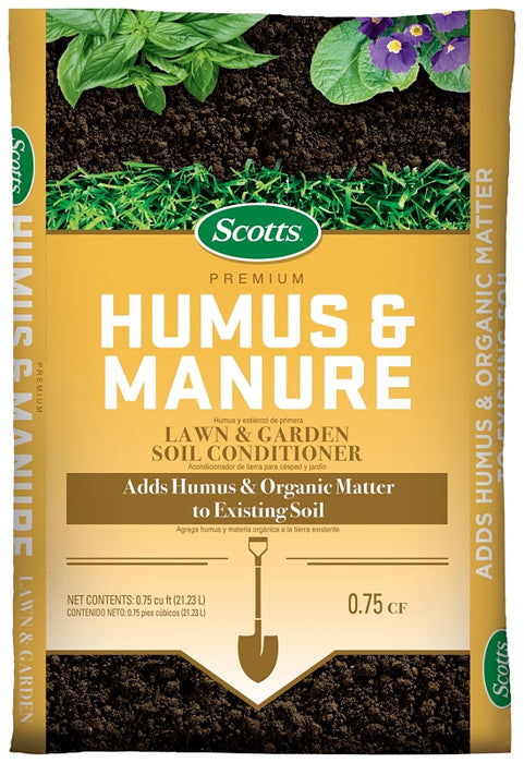 Scotts 71530751 Humus and Manure, Solid, Earthy, 0.75 cu-ft Pack