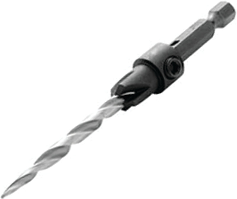 Irwin 1882630 Drill Bit, 7/64 in Dia, 3-3/8 in OAL, Countersink, 4-Flute, 1/4 in Dia Shank