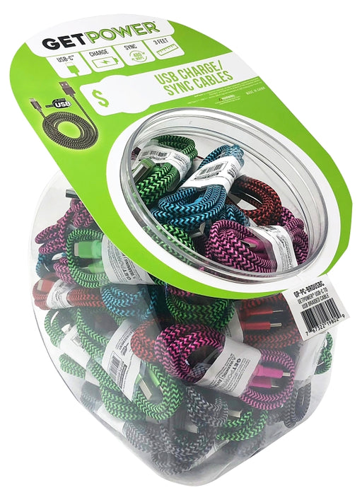 BOWL DISPLAY BRAIDED USB CABLE