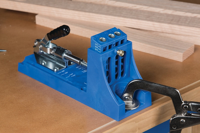 Kreg K4 Pocket Hole Jig, Includes: (1) 6 in Square Driver, (1) Starter Kreg Screw Set, (1) Pocket-Hole Plug Set