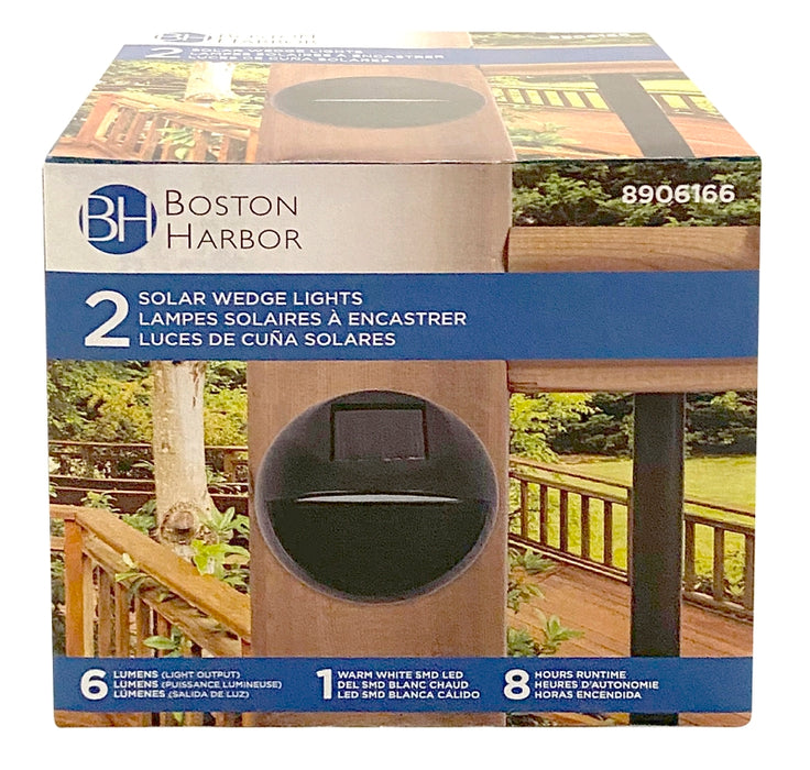 Boston Harbor 26081 Solar Light, NI-Mh Battery, AAA Battery, 1-Lamp, Plastic Fixture, Black, Battery Included: Yes