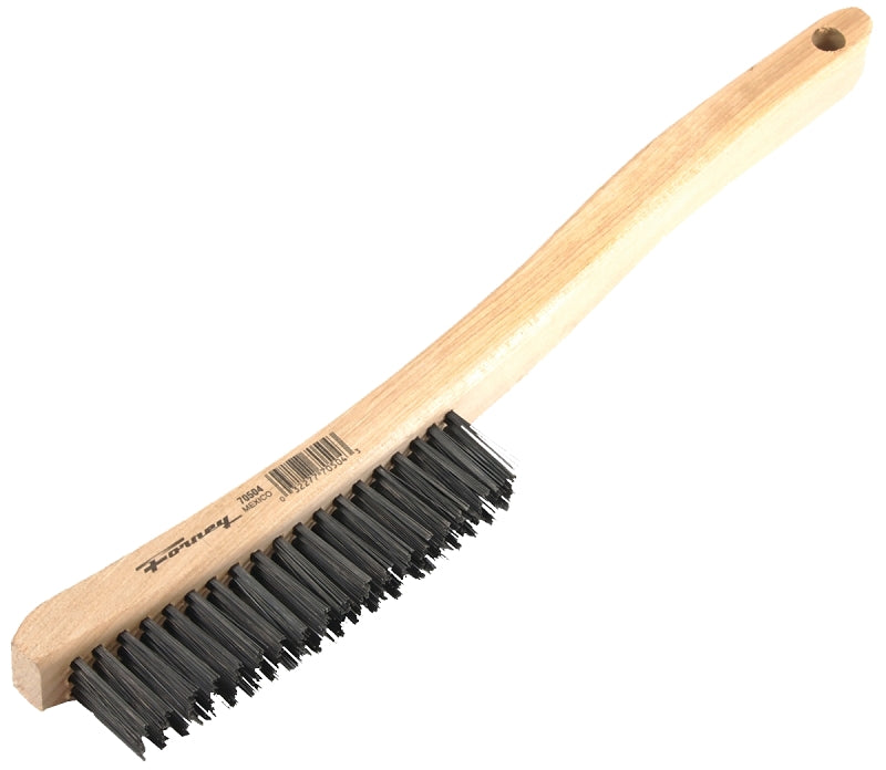 Forney 70504 Scratch Brush, 0.014 in L Trim, Carbon Steel Bristle