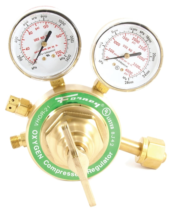 Forney 87100 Oxygen Regulator, 2-1/2 in Connection