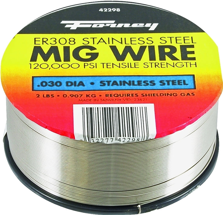 Forney 42298 MIG Welding Wire, 0.03 in Dia, Stainless Steel