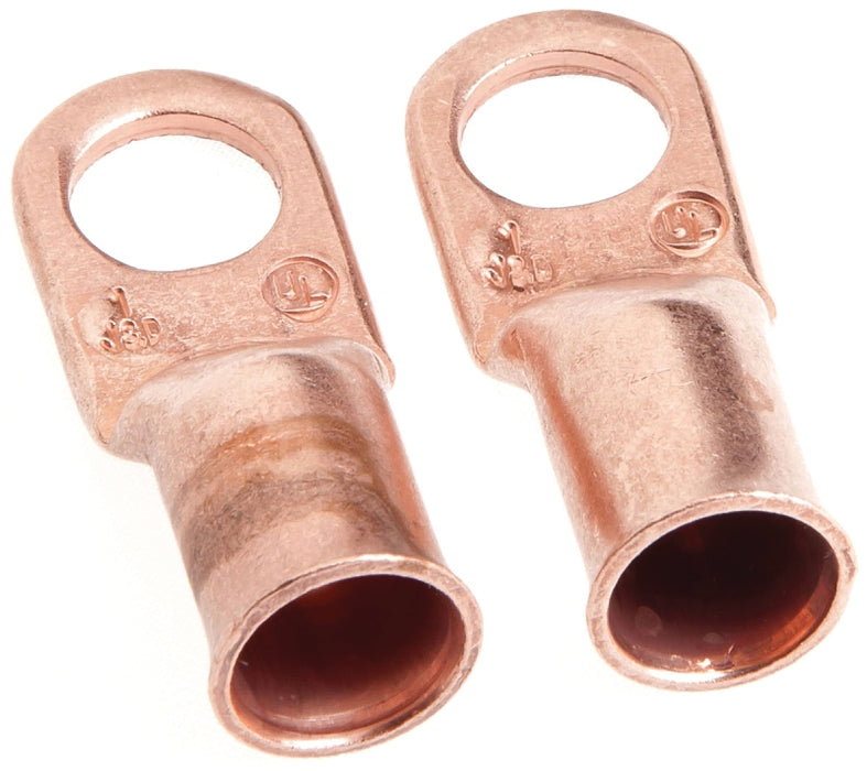 Forney 60095 Cable Lug, For: #1 Cable, 3/8 in Stud, #1 Wire, Copper