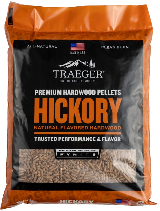 Traeger PEL319 Pellet, Hickory, Wood, 20 lb Bag