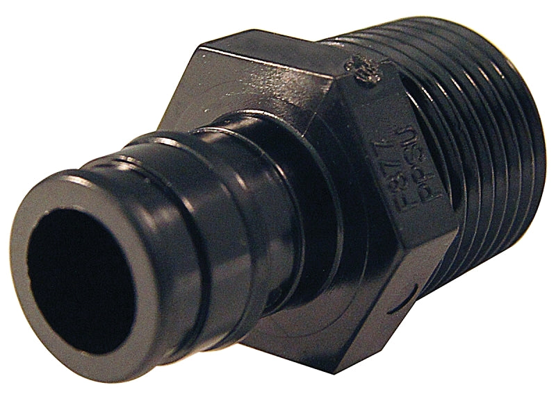 Apollo ExpansionPEX Series EPXPAM1210PK Pipe Adapter, 1/2 in, Barb x MPT, Poly Alloy, 200 psi Pressure