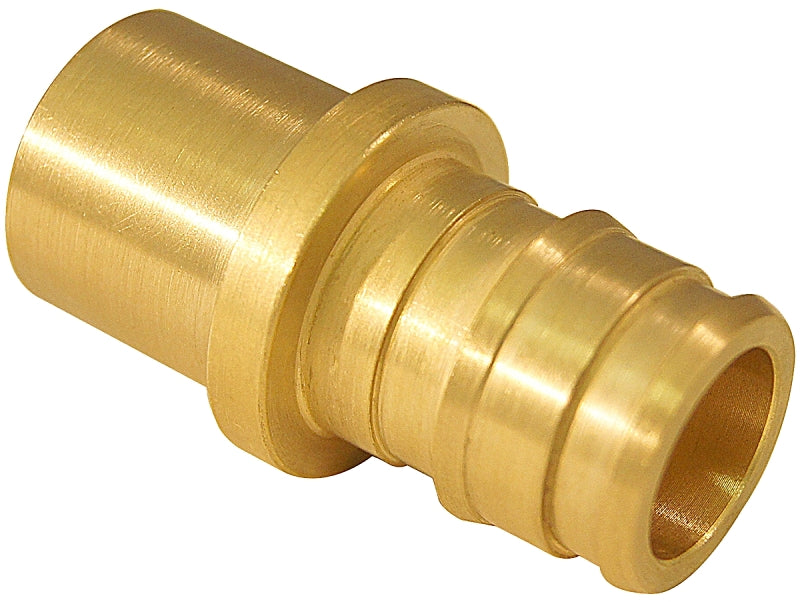 Apollo EPXMS1212 Pipe Adapter, 1/2 in, PEX-A Barb x Sweat, Brass, 200 psi Pressure