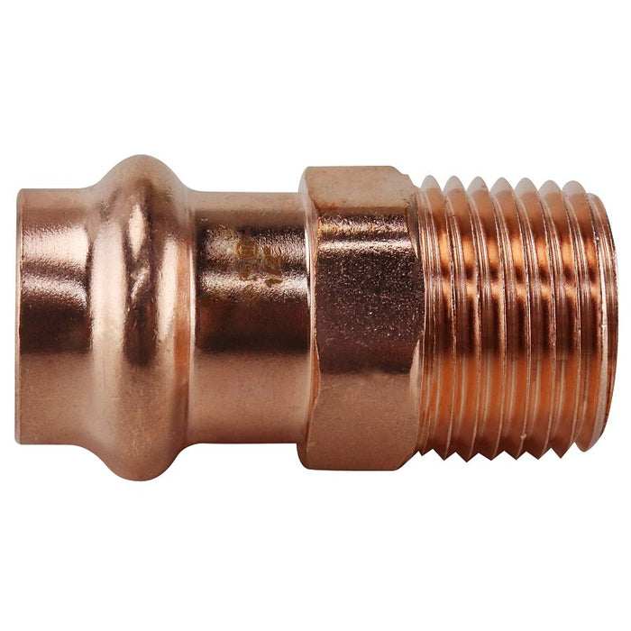 Apollo XPRMA12 Adapter, 1/2 in, MPT x Press Fit, Copper, 300 psi Pressure