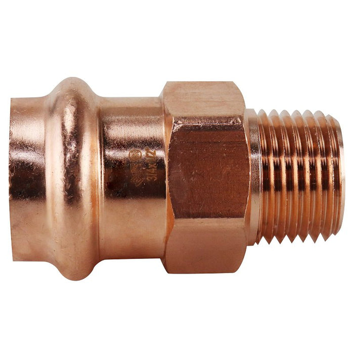 Apollo XPRMA3412 Adapter, 3/4 x 1/2 in, MPT x Press Fit, Copper, 300 psi Pressure