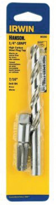 Irwin 80260 Tap and Drill Bit Set, HCS/HSS, 7/16 in Drill Bit