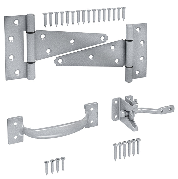 National Hardware N166-008 Gate Kit, Steel, Galvanized, 4 -Piece