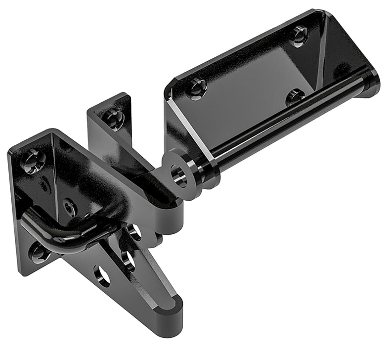 National Hardware N166-015 Gate Latch, 7.302 in L, 3-7/8 in W, Steel, Black