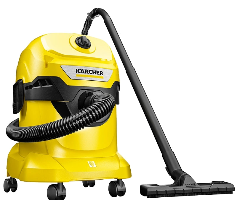 Karcher 1.628-207.0 Wet and Dry Vacuum Cleaner, 5.3 gal Vacuum, Fleece Filter, 1100 W, 120 V