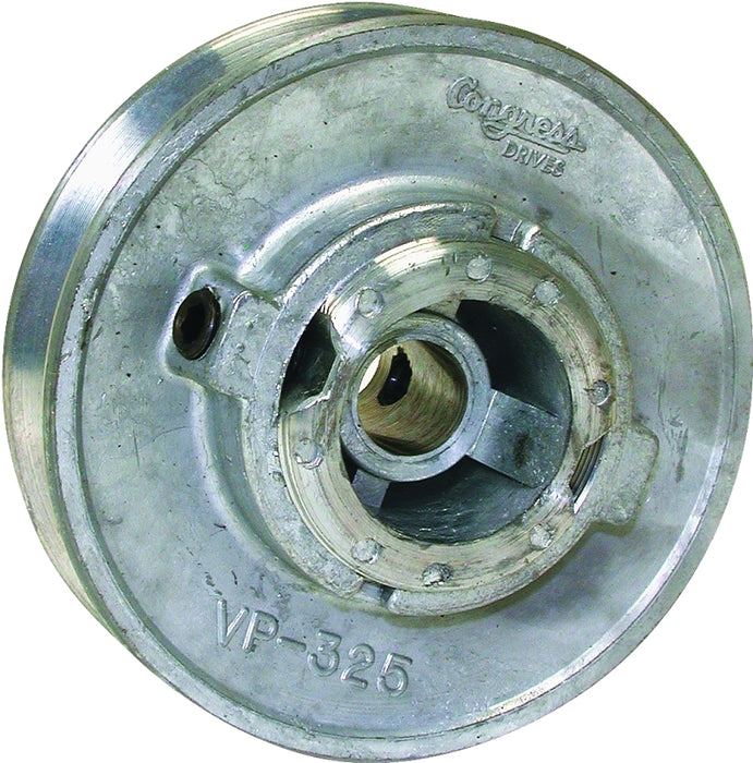 Dial 6124 Motor Pulley, 1/2 in Dia Bore, 3-1/4 in OD, Zinc