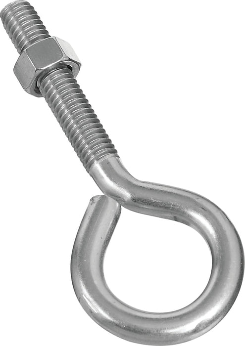 National Hardware N221-648 Eye Bolt, 3/8-16 Thread, 2 in L Thread, 1 in ID Dia Eye, 2.35 in L Shank, 160 lb Working Load