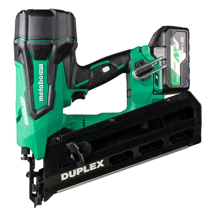 Metabo HPT NR3675DDM Duplex Nailer, Battery Included, 36 V, 2.5 Ah, 900 Magazine, 21 deg Collation, Duplex Fastener