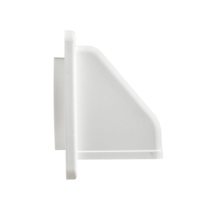 Lambro 1471W Hood Vent, 4 in Duct, Plastic Hood, White Hood