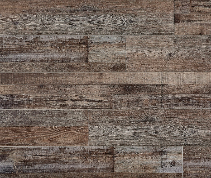 Choice Vinyl Santa Monica Series CVP103S05 Flooring Plank, Crestwood, 48 in L, 7 in W, Beveled Edge, Vinyl