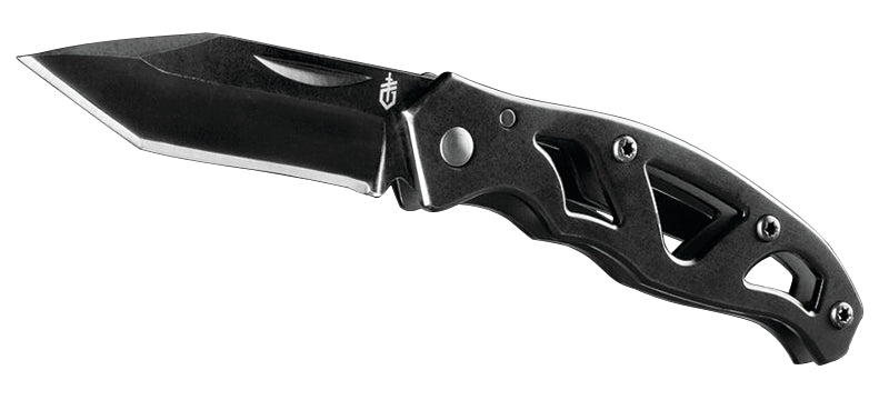 Gerber 31-001729 Folding Knife, 2.13 in L Blade, 7Cr17MoV Stainless Steel Blade, 1-Blade, Textured Handle, Black Handle