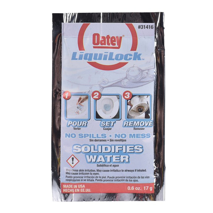 Oatey Liquilock Series 31416 Water Absorbing Crystal, White