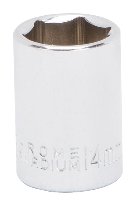 Vulcan MT6499230 Drive Socket, 14 mm Socket, 3/8 in Drive, 6-Point, Chrome Vanadium Steel, Chrome