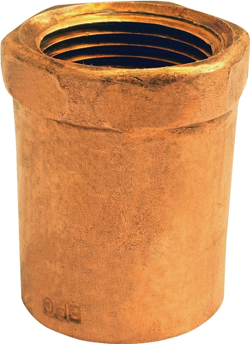 Elkhart Products 103R Series 30166 Reducing Pipe Adapter, 1 x 3/4 in, Sweat x FNPT, Copper