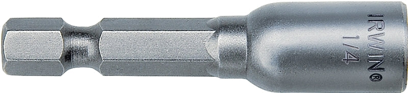 Irwin 3548321C Nutsetter, 1/2 in Dia, 5/16 in Drive, Lobular Drive, 2-9/16 in L, 1/4 in L Shank, Hex Shank