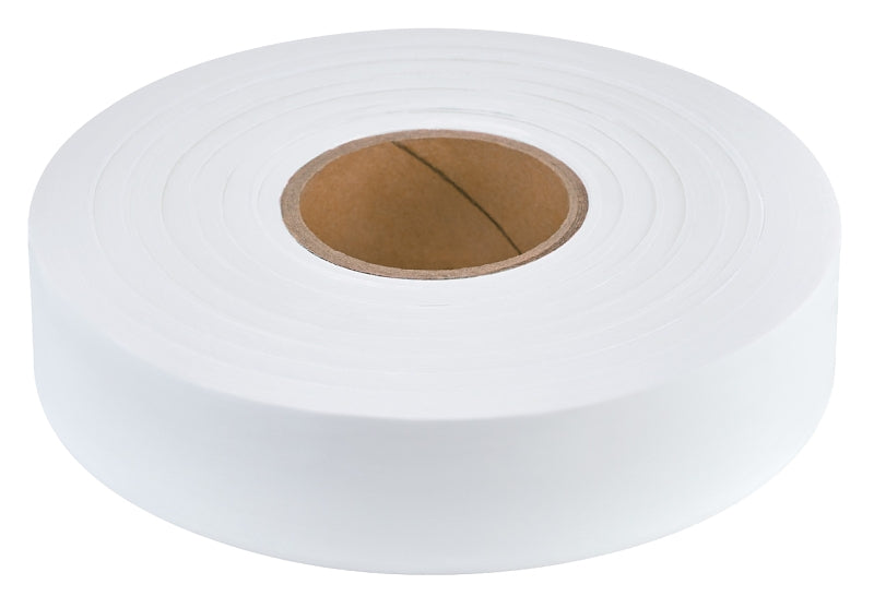 Empire 77-066 Flagging Tape, 600 ft L, 1 in W, White, Plastic