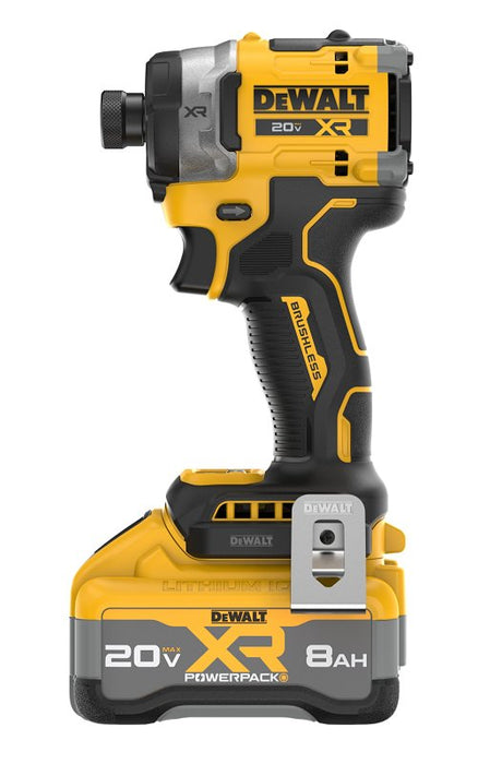 DEWALT XR Series DCF860WW1 Impact Driver Kit, Battery Included, 20 V, 8 Ah, 1/4 in Drive, Hex Drive, 3800 rpm Speed