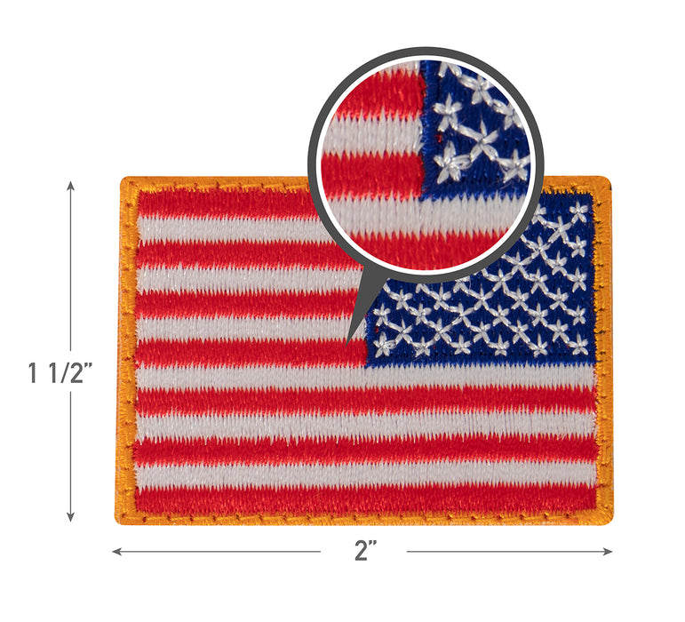 Rothco Mini US Flag Patch With Hook Back