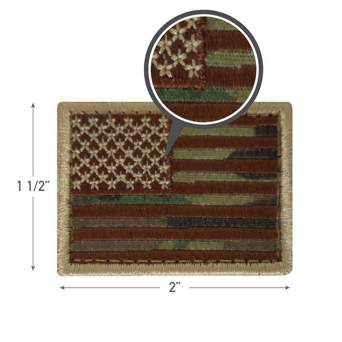 Rothco Mini US Flag Patch With Hook Back