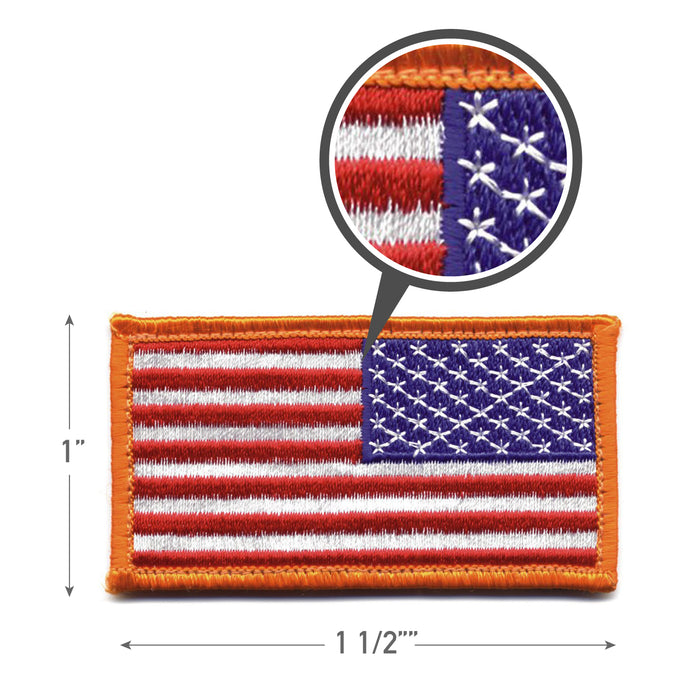 Rothco Mini US Flag Patch With Hook Back