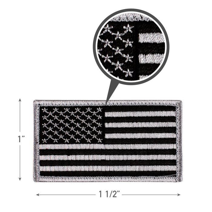 Rothco Mini US Flag Patch With Hook Back