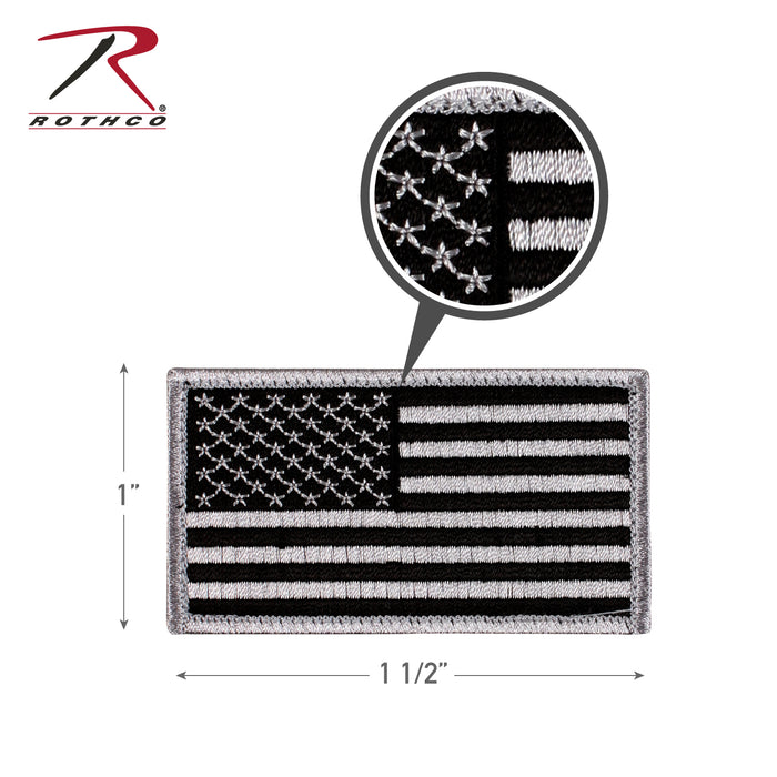 Rothco Mini US Flag Patch With Hook Back