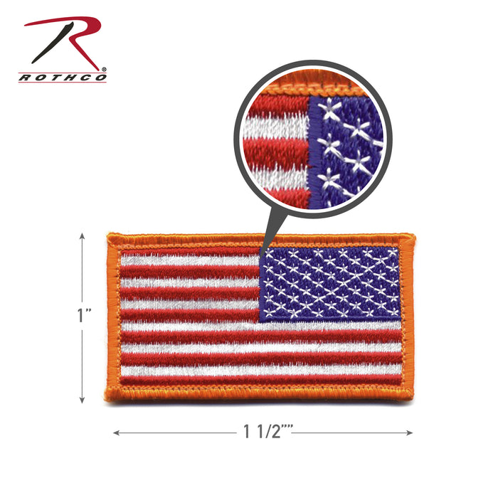 Rothco Mini US Flag Patch With Hook Back